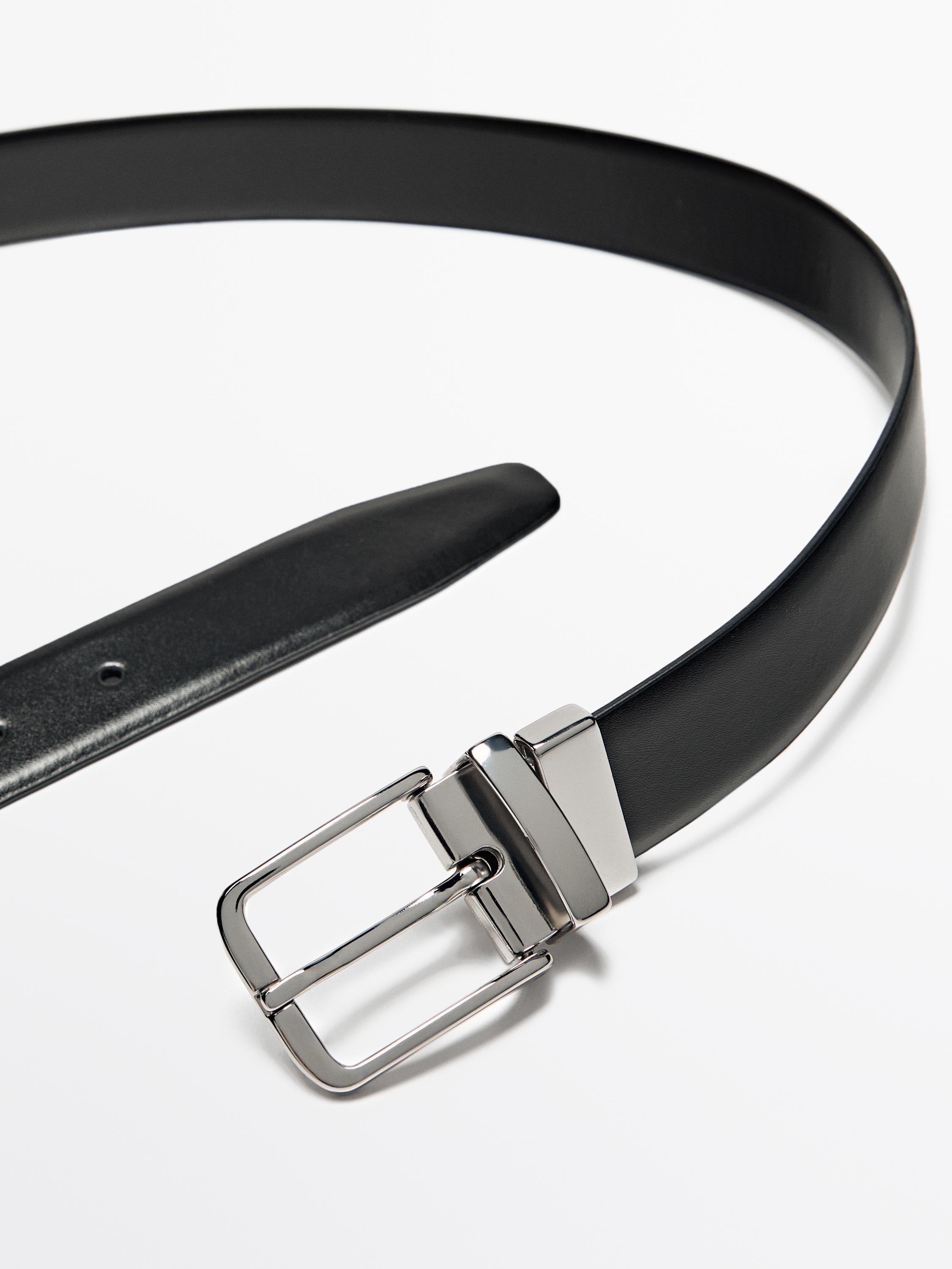 Ceinture réversible en cuir nappa